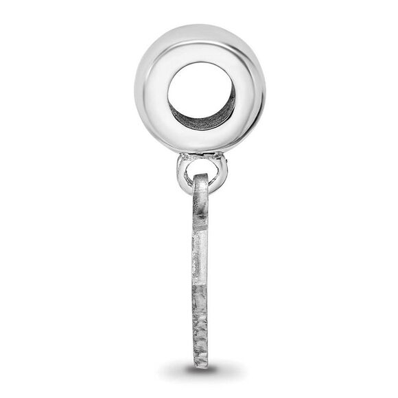 Sterling Silver Rhodium Plated The Citadel Small Dangle Bead Charm - Picture 2 of 6